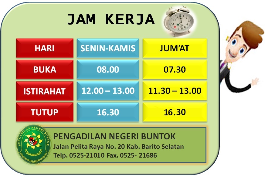 jam kerja pnbuntokok